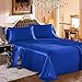 Honeymoon Luxury Satin Bed Sheet Set, Ultra Silky Soft, Queen - Blue