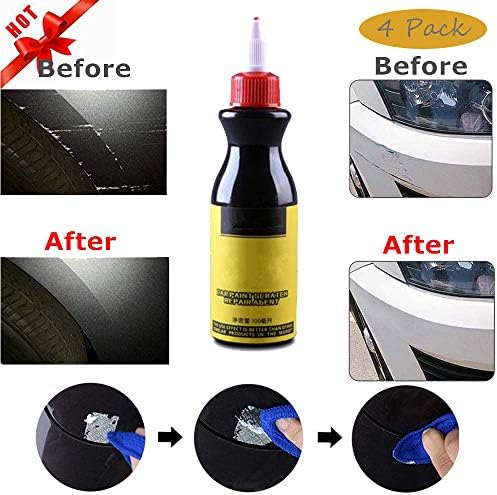 One Glide Scratch Remover - Car Scratch Repair Fluid Polishing Wax, Universal Auto Car Paint Dent Care Pen Polishing Repair Agents (4 Pack, 480 g)