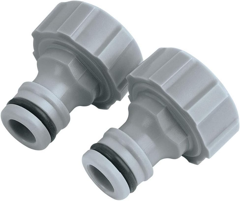Draper 25906 BSP Tap Connectors, 2 Pack , Blue, Grey, 1