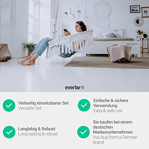 everlar® 2 Karabiner + Edelstahl Dreh-Wirbel Set I Sicheres & Einfaches Aufhängen von Lampen, Flaggen, Boxsack… – Bild 3