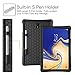 Fintie Silicone Case for Samsung Galaxy Tab S4 10.5 2018 Model SM-T830/T835/T837, [Honey Comb Series] [Kids Friendly] Light Weight Shock Proof Protective Cover with S Pen Holder, Black
