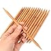 FairyStar 5 Sets of 15 Sizes 8'' (20cm) Double Pointed Carbonized Bamboo Knitting Kits Needles Set （ 2mm - 10mm）