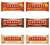 LÄRABAR 3 Flavor Seasonal Variety, Gingerbread(2 Bars), Snickerdoodle(2 Bars), Pumpkin Pie(2 Bars) (Pack of 6 Total Bars)