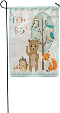 Amazon Com Semtomn 12 X 18 Garden Flag Fox Baby Cute Woodland