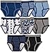 Trimfit Boys Soft 100% Cotton Tagless Briefs (8-Pack) Navy/Grey