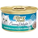 Purina Fancy Feast Wet Cat Food, Creamy Delights Tuna Feast in a Creamy Sauce - (24) 3 oz. Cans