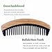 Breezelike Hair Comb - Wide Tooth Wooden Detangling Comb for Curly Hair - No Static Sandalwood Buffalo Horn Comb for Men and Women