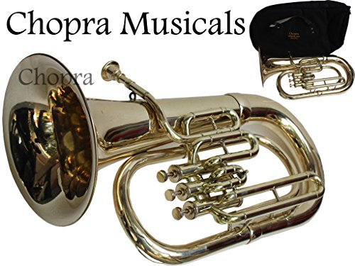 Euphonium 3 Valves (Tuba) Shinning Brass Bb FLAT "CHOPRA "M/ P & Bag