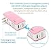 Pisen 5000mAh Power Bank with Foldable AC Plug 1A/2A for iPhone, iPad, Samsung and More (Pink)