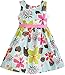 Sunny Fashion Girls Dress Blue Flower Print