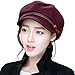 Siggi Womans Winter Fall Newsboy Cabbie Cap Ladies Cloche Beret Hat Burgundy