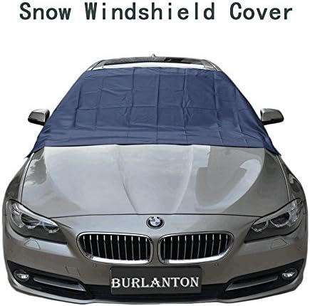 Upgrade Magnetic Edges Windshield Snow Cover - Frost Windshield Cover - All Seasons Design - Snow, Ice, Frost Guard, Sunshade No More Scraping - Door Flaps Windproof Fits Most Car, SUV, Truck