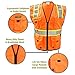 KwikSafety EXTENDED SIZING | BIG KAHUNA Class 2 Safety Vest | 360° High Visibility Reflectivity ANSI Compliant Work Wear | Hi Vis 8 Pocket Breathable Mesh Men & Women | Orange 4XL/5XL
