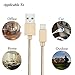 Charger Cable 6 Feet Nylon Braided for iPhone 7/7 Plus/6/6s/6 Plus/6s Plus/5/5c/5s/SE,iPad iPod Nano iPod Touch Gold