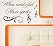 Home Find When Words Fail, Music Speaks Inspiring Quotes Sayings Words Art Decals Inspirational Lettering Vinyl Wall Art for Music Room Living Room Bedroom 22 inches x 13 inches