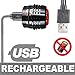 USB Rechargeable Bike Tail Lights, LED Super Bright Bicycle Rear Light Runs for 26 Hours, 3 Light Mode Fits All Mountain Bikes, Road Bicycle, Backpacks, Waterproof & Install in Seconds