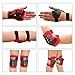 Kid's Adjustable Sports Protective Gear Set -Knee Pads Elbow Pads Wrist Guards for Skating Cycling Outdoor Sports as Birthday, Christmas Gift (red)