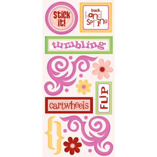 Tumbling Cardstock Scrapbook Stickers (18386)