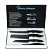 Mama's Kitchenware 4-Piece Ceramic Knife Set with Black Handles and Blades