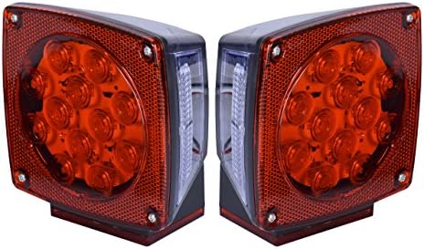OFFROADINGLIGHT 12 LED Trailer Truck ATV Waterproof LED Tail Light 12V Dual Pack 3 Wires for License Lights Turn Signal Lights Brake Lights