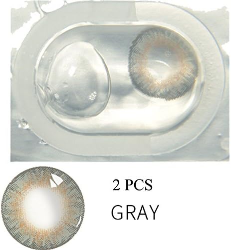 Color Contacts Lenses, Multicolor Cute Charm and Attractive Contact Lenses (2 PC Per Package) (Gray)