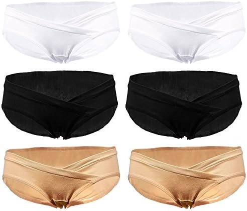 Rosy Cheeks 6-Pack Maternity Panties - Pregnancy Underwear - Under The Bump Belly Support, XL