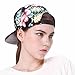 ZLYC Women's Flatbill Visor Snapback Baseball Hat Floral Print Neon Sign (Black)