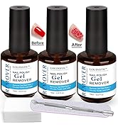LOUINSTIC Gel Nail Polish Remover Kit - (3 Pack ) Gel Polish Remover for Nails, 3-5 Minutes Easy ...