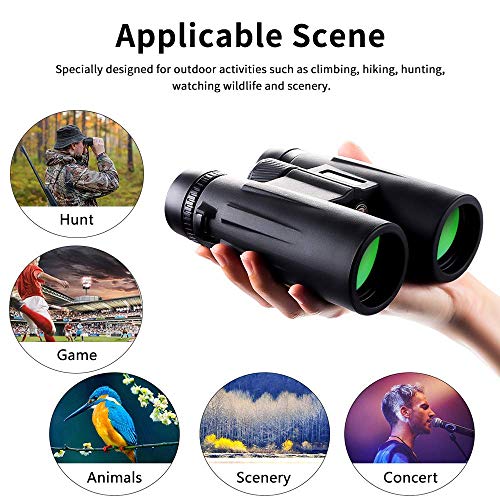 12x50 Powerful Binoculars for Adults, Durable Clear Full-Size Binoculars for Bird Watching Football Safari Sightseeing Climbing Hiking Hunting Traveling Sport with Low Light Night Vision - Thumbnail 3
