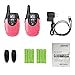 Funny Kids Walkie Talkie Gifts & Portable Unique Long Distance Two Way Toy Radio, Twin Packs Rechargeable Batteries Pretend Play Mini Walkie Talkies Toys for Outdoor Activities (Pink)