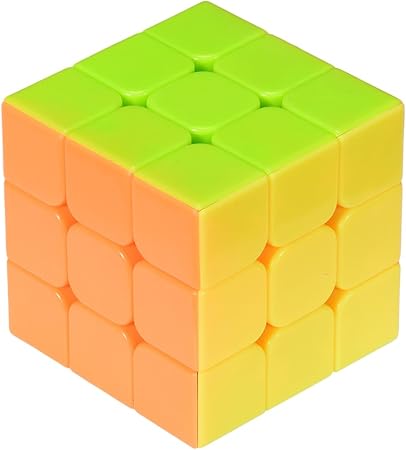 Stickerless Yj Moyu Yulong Plus 3x3x3 Speed Cube Puzzle, High Bright (Multi-Colored)