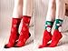 NKTM 6 Pairs Christmas Socks Santa Claus Socks Girls Socks Women Warm Socks Size 4-8