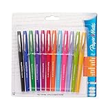 Paper Mate Flair Felt Tip Pens, Medium Point, Assorted Colors, 12-Count