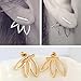 QHiYan 10 Pairs Ear Jacket Stud Lotus Flower Earrings Simple Chic Earring Set for Women and Girls