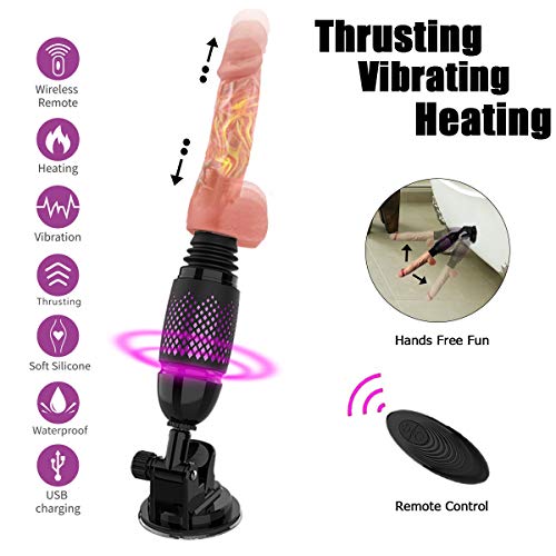 Thrusting Vibrator Realistic Dildo Sex Toys Mini Machines for Women with Suction Cup Remote Control