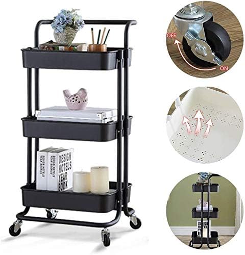 Badezimmer Deco Badezimmer Dusche Regal 3-Tier Wagen Abstellflächen