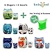 Babygoal Baby Pocket Cloth Diapers, Adjustable Reusable Nappy 6pcs+ 6 Inserts+One Wet Bag 6YDB07