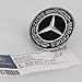 Guzetop Flat Hood Emblem Ornament Logo Black 57MM for Mercedes Benz C E SL Class