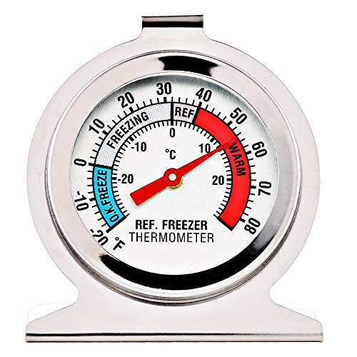 2 Pack Refrigerator Freezer Thermometer Large Dial Thermometer - Thumbnail 2
