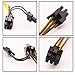 LEBOO [8PCS-6 PIN PCIe Express to PCIe 8 (6+2) PIN(27.5 Inch) New18AWG 6pin to 8pin Male to Male Cable for GPU/PSU Breakout Board,GPU Open Rig Mining Ethereum ETH Devices(with 6 Nylon Cable Ties)