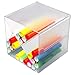 Deflecto Stackable Cube Organizers Cross Divider, Desk and Craft Organizer, Clear, Removable Dividers, 6