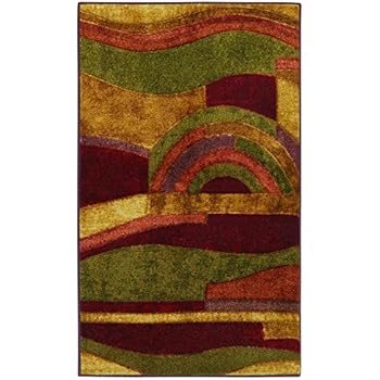 Mohawk Home New Wave Picasso Printed Rug,2'6x3'10,Wine