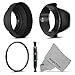 52MM Accessory Kit for NIKON D7100 D7000 D5300 D5200 D5100 D5000 D3400 D3300 D3200 D3100 D3000 D90 D80 DSLR Cameras - Includes: Tulip Lens Hood + Collapsible Rubber Lens Hood + UV Lens Filter