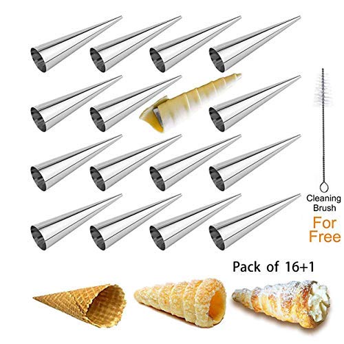 Crème Hoorn Mould, roestvrij staal Non-stick kegelvormige gebak Croissant kegel schimmel, Oven-gebakken Roll Hoorn… - Image 7