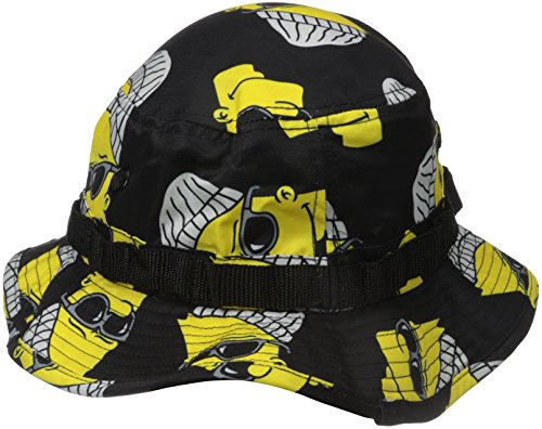 neff Men's Steezy Bart Boonie Cap, Black, One Size