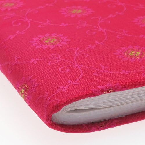 Sari Fabric Cover Photo Album Medium, Cerise - Image 5