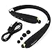Toughsty Retractable Wireless Stereo Bluetooth Neckband Earbuds for Running Sports MP3 Music Player Earphone with FM Radio and Mic (MT-HSET011)