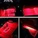 Car LED Strip Light,4pcs Interior Under Dash Lighting Kit LED Multicolor Auto Interior LED Atmosphere Lights (Red1)