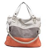 Women's Classic Fashion Tote Handbag Shoulder Bag Perfect Large Tote with Shoulder Strap(258,orange)