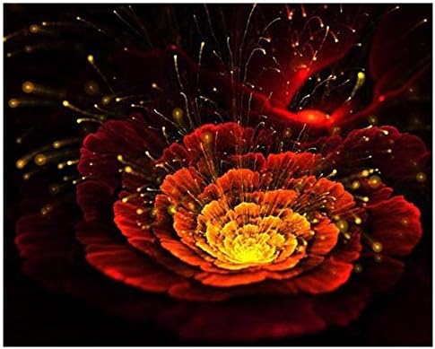5d Fantasy Flower Diamond Painting DIY - Flowers Embroidery Cross for Men, Women and Kids (D)